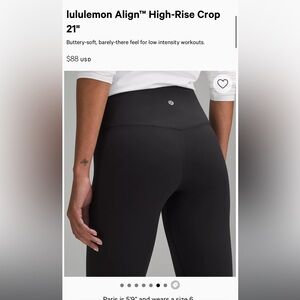 Lulu cropped align leggings